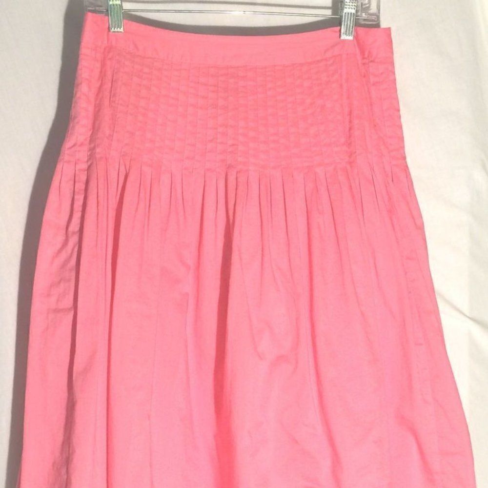 J. Crew Pleated Waist Cotton Skirt sz 0 Petite